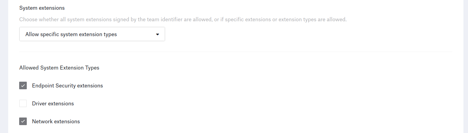 Kandji Network Extension failing